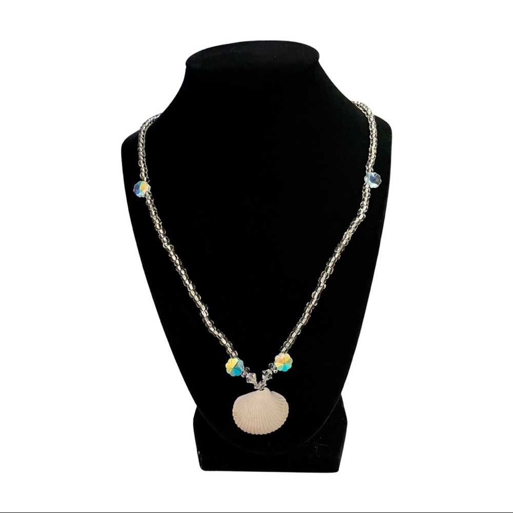 Ariel Seashell and Swarovski Crystal Necklace